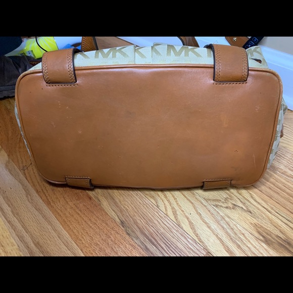 Michael Kors 35F3GHNT3J  BEIGE / LUGGAGE GRAB BAG - Picture 5 of 8